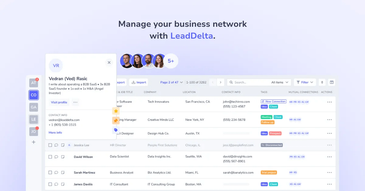 LeadDelta - LinkedIn CRM for Networking LeadDelta - LinkedIn CRM for Networking
