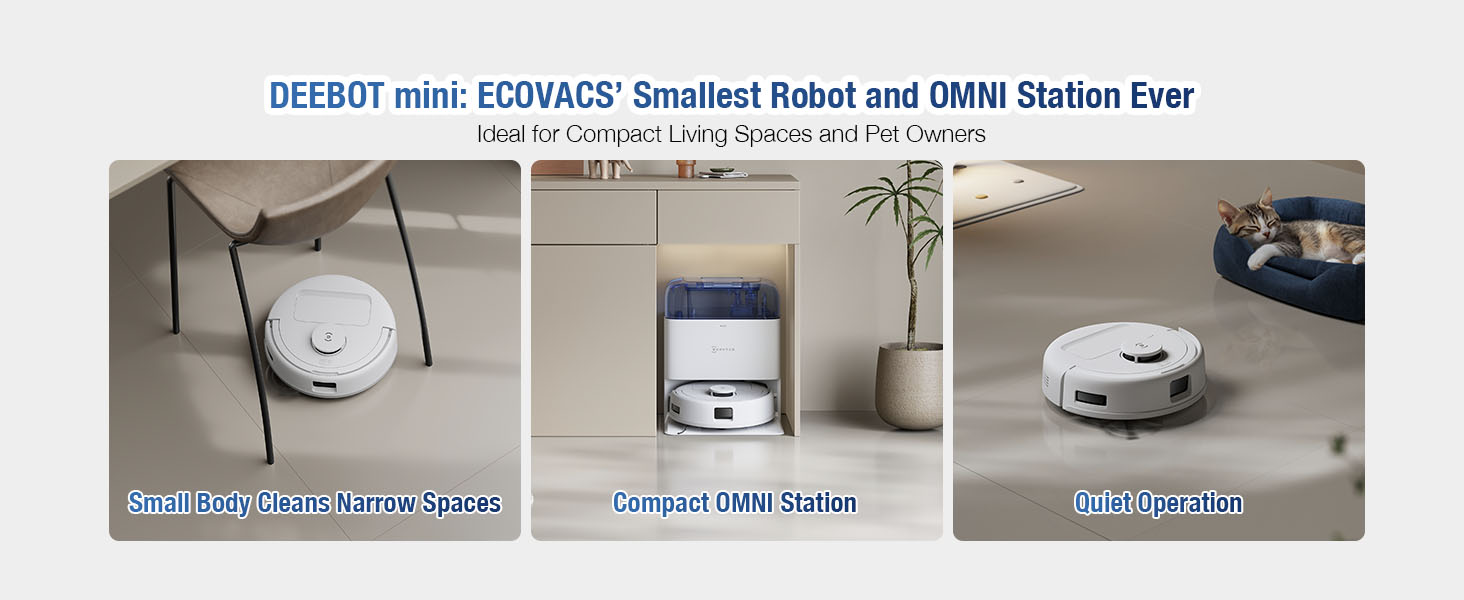 3. ECOVACS DEEBOT MINI Omni: The Compact Powerhouse